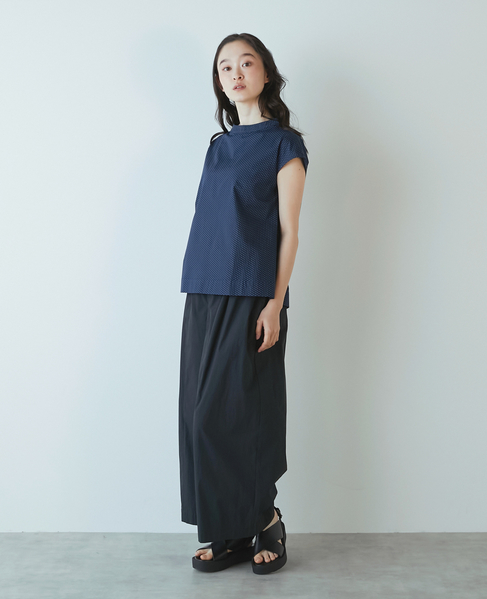 《別注》【The Duchess Designs/ザ・ダッチェス・デザイン】スタンドカラーブラウス 詳細画像 ネイビー 7