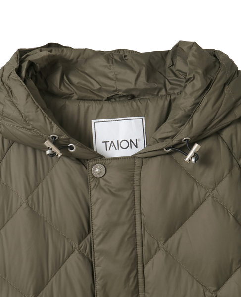 【TAION /タイオン】ダウンケープ 詳細画像 オリーブ 3