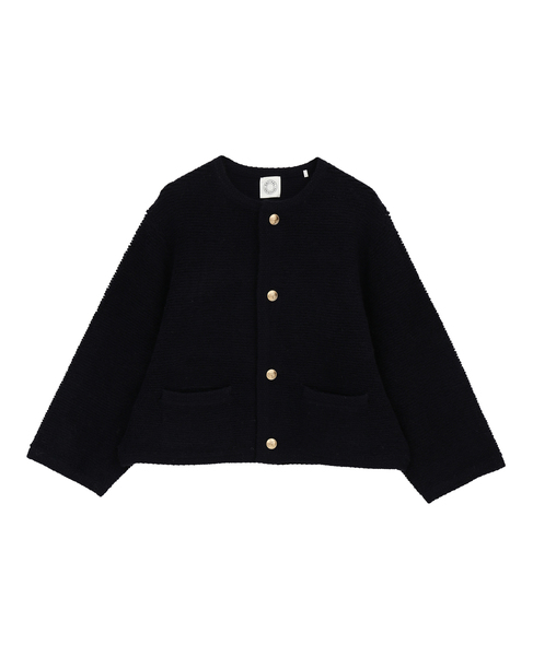 【ORCIVAL/オーシバル】Boucle Cardigan 詳細画像 ネイビー 1
