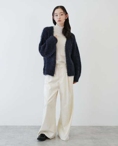 【TRICOTS JEAN MARC/トリコット・ジーン・マルク】ボタンレスカーディガン 詳細画像 ネイビー 3