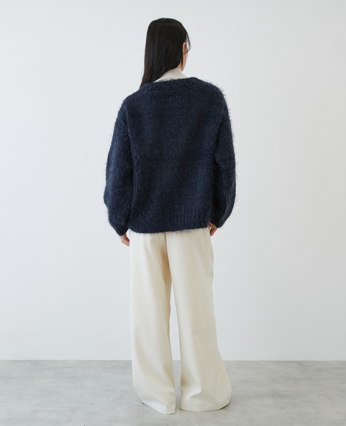 【TRICOTS JEAN MARC/トリコット・ジーン・マルク】ボタンレスカーディガン 詳細画像 ネイビー 6