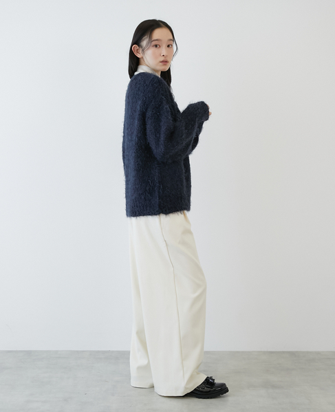 【TRICOTS JEAN MARC/トリコット・ジーン・マルク】ボタンレスカーディガン 詳細画像 ネイビー 7