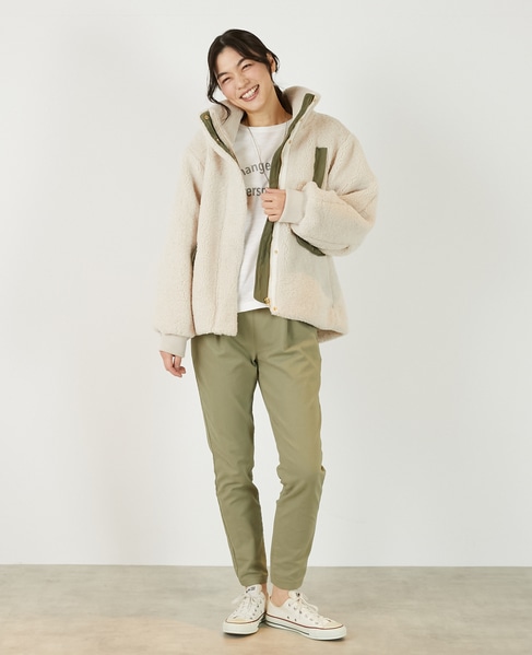 【ボアブルゾン】 詳細画像 アイボリー 2