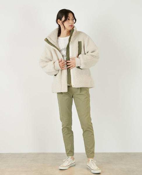 【ボアブルゾン】 詳細画像 アイボリー 3