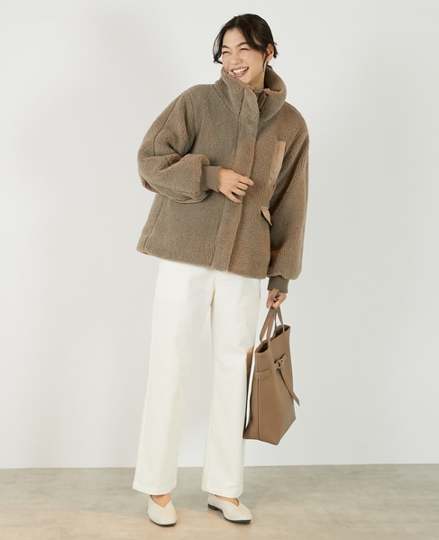 【ボアブルゾン】 詳細画像 モカ 10