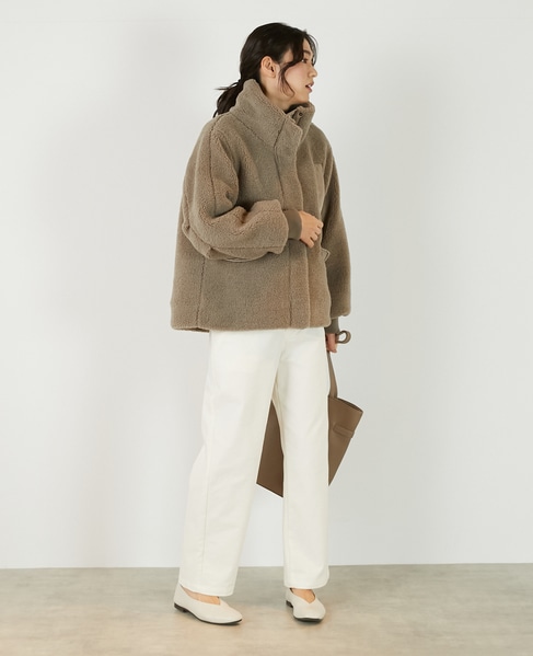 【ボアブルゾン】 詳細画像 モカ 9