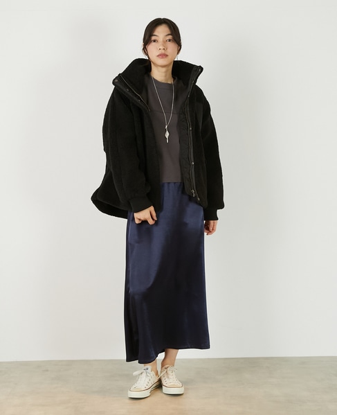 【ボアブルゾン】 詳細画像 ブラック 10