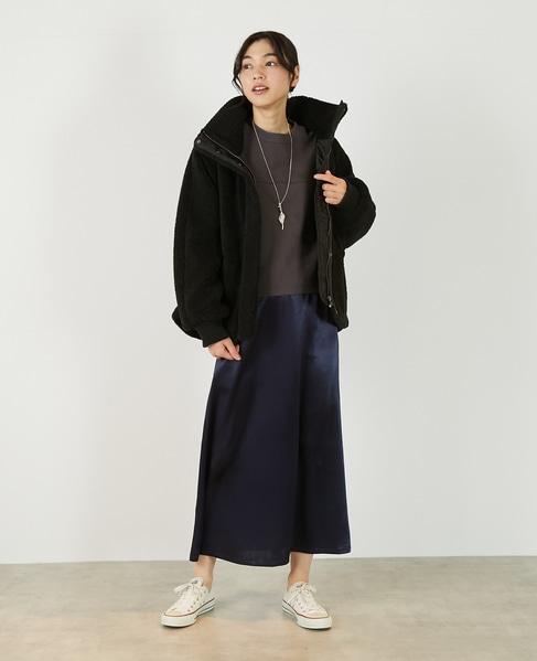 【ボアブルゾン】 詳細画像 ブラック 3