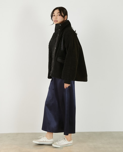 【ボアブルゾン】 詳細画像 ブラック 4