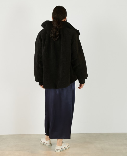 【ボアブルゾン】 詳細画像 ブラック 6