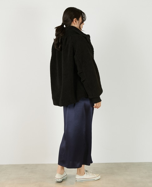 【ボアブルゾン】 詳細画像 ブラック 7