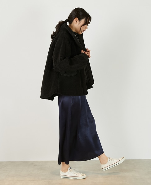 【ボアブルゾン】 詳細画像 ブラック 8