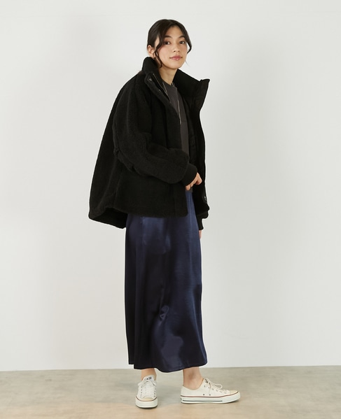 【ボアブルゾン】 詳細画像 ブラック 9