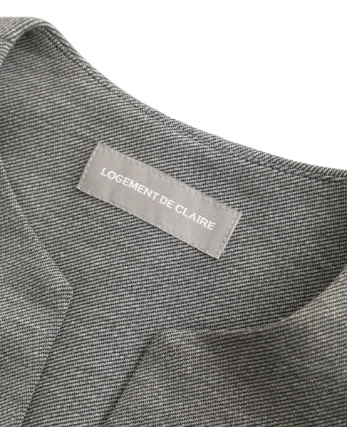 Vネックスリーブレスワンピース 詳細画像 グレー 11