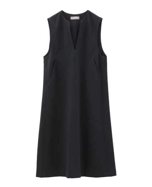 Vネックスリーブレスワンピース 詳細画像 ネイビー 3