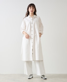 ポケット付きシャツワンピース