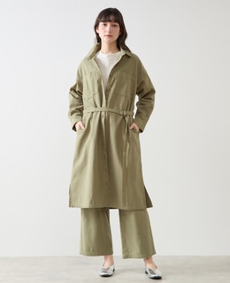 ポケット付きシャツワンピース