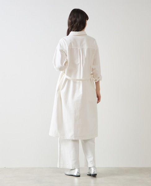 ポケット付きシャツワンピース 詳細画像 ホワイト 5
