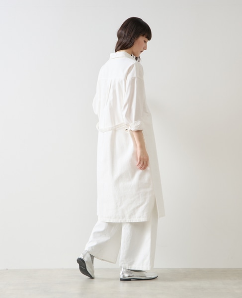 ポケット付きシャツワンピース 詳細画像 ホワイト 6