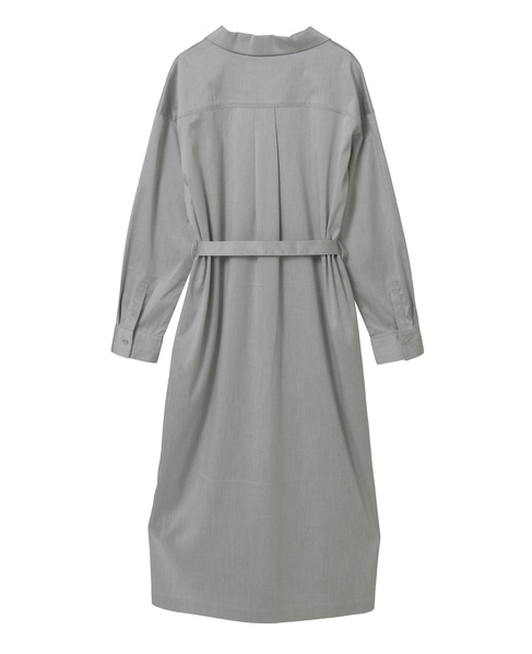 オープンカラーワンピース 詳細画像 ライトグレー 11