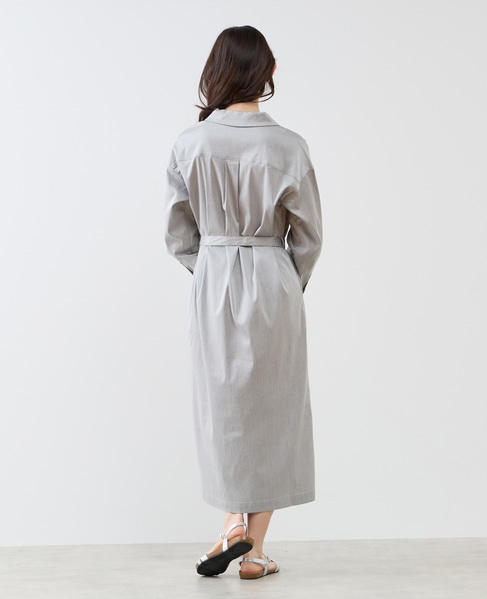 オープンカラーワンピース 詳細画像 ライトグレー 6