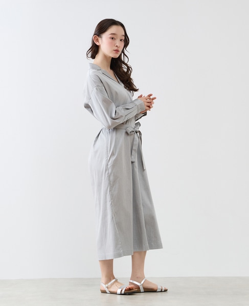 オープンカラーワンピース 詳細画像 ライトグレー 7