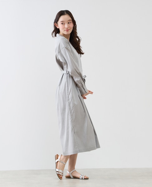 オープンカラーワンピース 詳細画像 ライトグレー 8