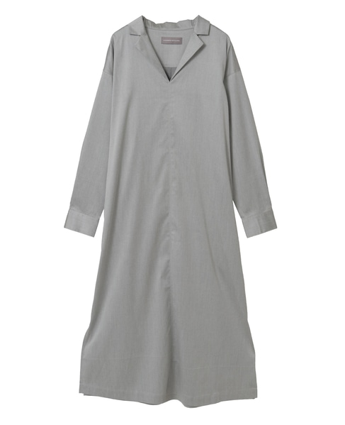 オープンカラーワンピース 詳細画像 ライトグレー 9