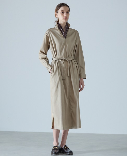 オープンカラーワンピース 詳細画像 ベージュ 1