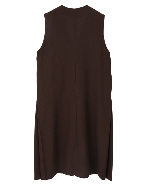 Vネックジレワンピース 詳細画像 ブラウン 2