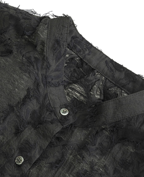 【LOURMARIN】フリンジジャガードブラウス 詳細画像 ブラック 14