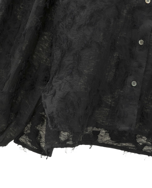 【LOURMARIN】フリンジジャガードブラウス 詳細画像 ブラック 16