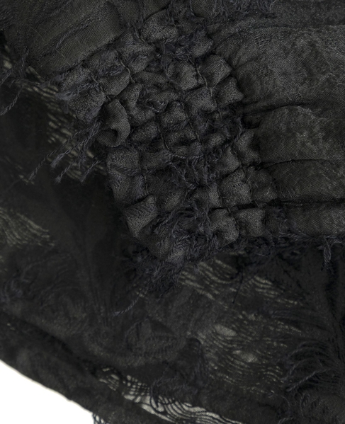 【LOURMARIN】フリンジジャガードブラウス 詳細画像 ブラック 17