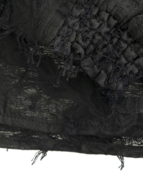 【LOURMARIN】フリンジジャガードブラウス 詳細画像 ブラック 18