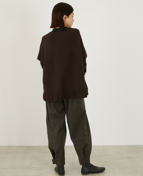 【LOURMARIN】フリンジジャガードブラウス 詳細画像 ブラック 7