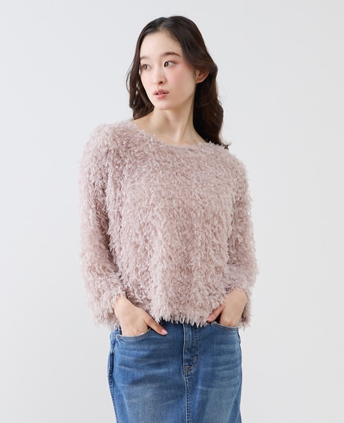 ボートネックプルオーバー 詳細画像 ピンク系その他 1