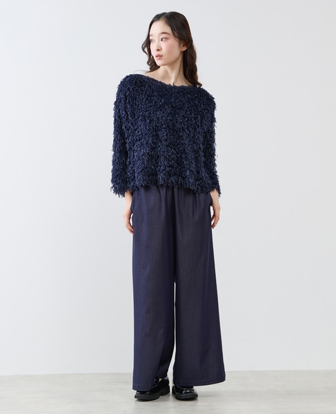 ボートネックプルオーバー 詳細画像 ネイビー 9