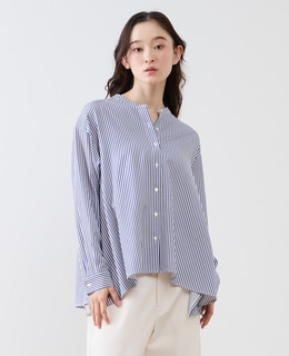 フレアーヘムピンタックブラウス