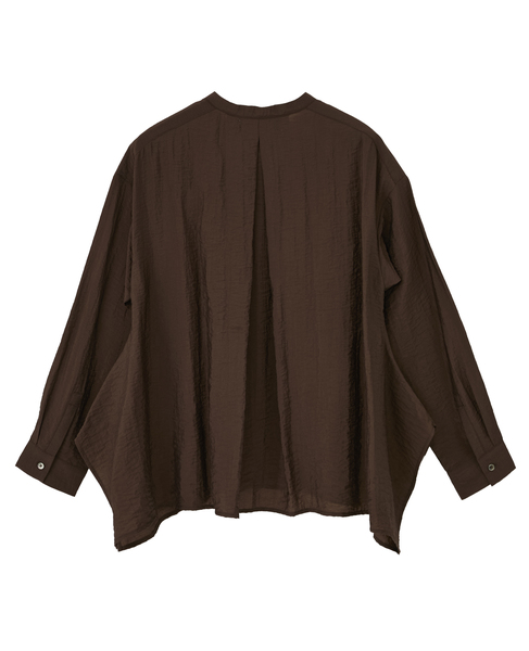 フレアーヘムピンタックブラウス 詳細画像 ブラウン 11