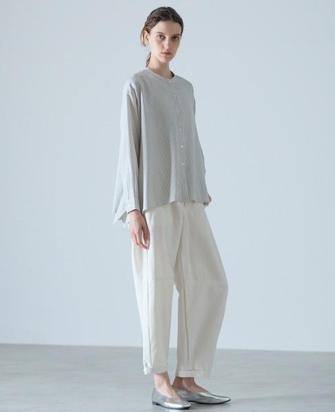 フレアーヘムピンタックブラウス 詳細画像 グレー 2