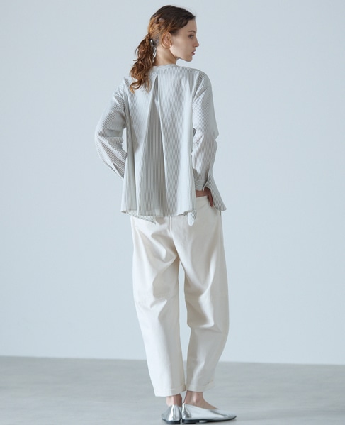 フレアーヘムピンタックブラウス 詳細画像 グレー 3