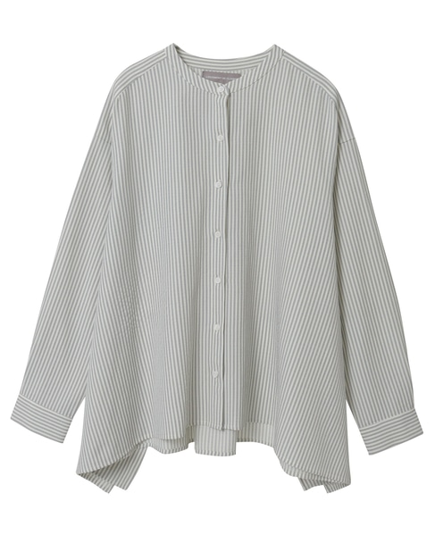 フレアーヘムピンタックブラウス 詳細画像 グレー 4