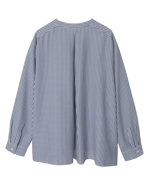 フレアーヘムピンタックブラウス 詳細画像 ブルー 12