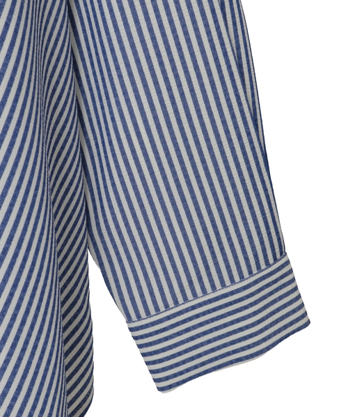 フレアーヘムピンタックブラウス 詳細画像 ブルー 14