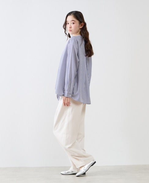 フレアーヘムピンタックブラウス 詳細画像 ブルー 5