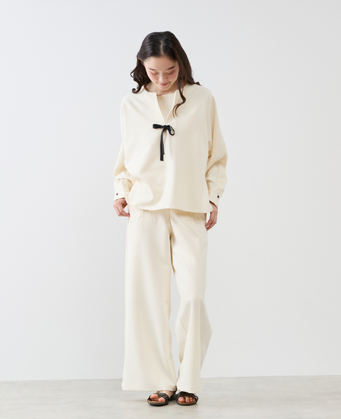 【LOURMARIN】クルーネックドルマンブラウス 詳細画像 ホワイト 3