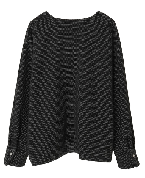 【LOURMARIN】クルーネックドルマンブラウス 詳細画像 ブラック 5