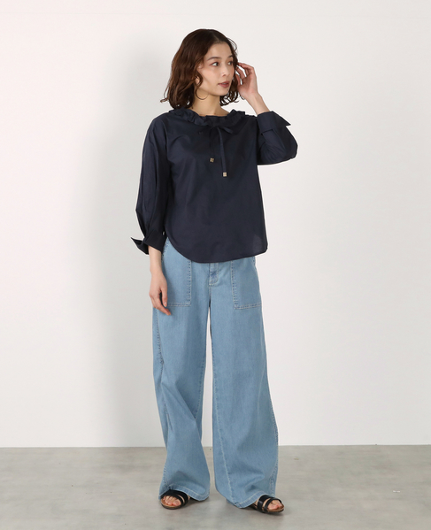 フード付きブラウス 詳細画像 ネイビー 11