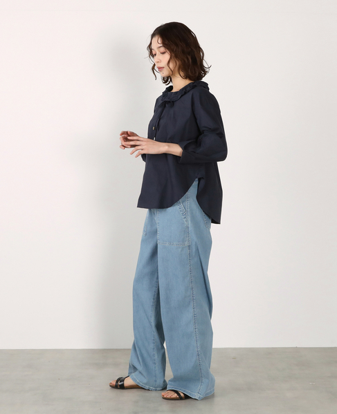 フード付きブラウス 詳細画像 ネイビー 4