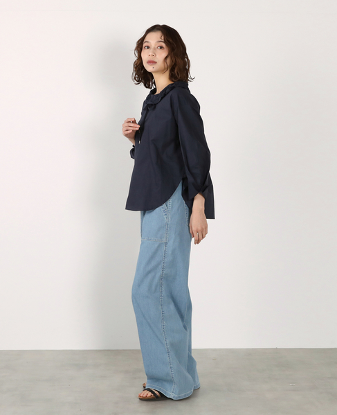 フード付きブラウス 詳細画像 ネイビー 5